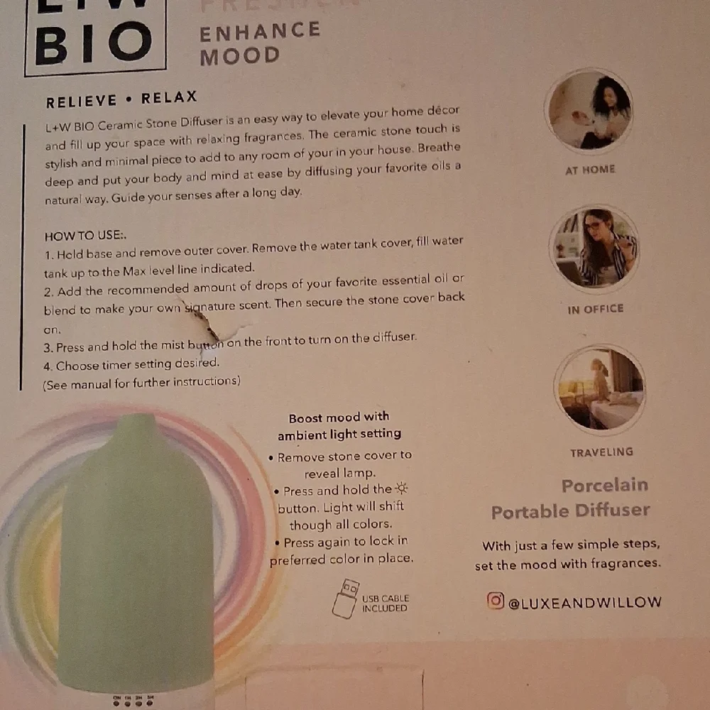 L+W BIO Green Ceramic Diffuser